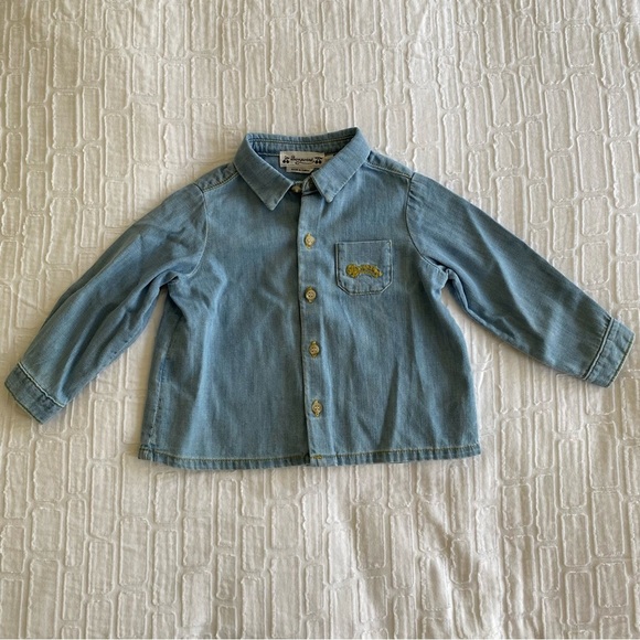 Bonpoint SUMMER 2023 BABY BOY'S LOOK DENIM SHIRT - Picture 2 of 5